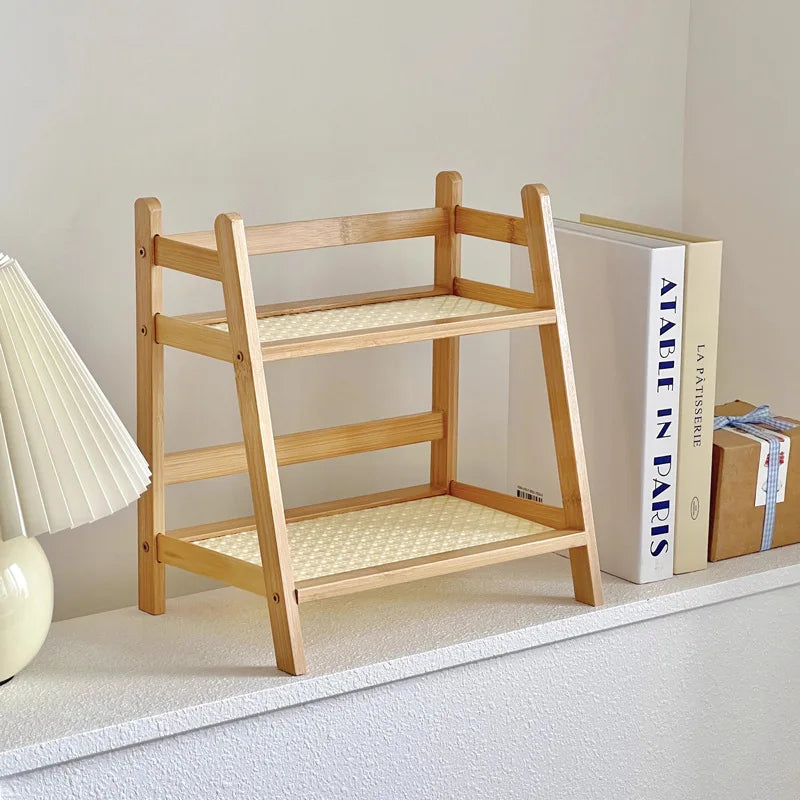 Bamboo Countertop Organizer Shel