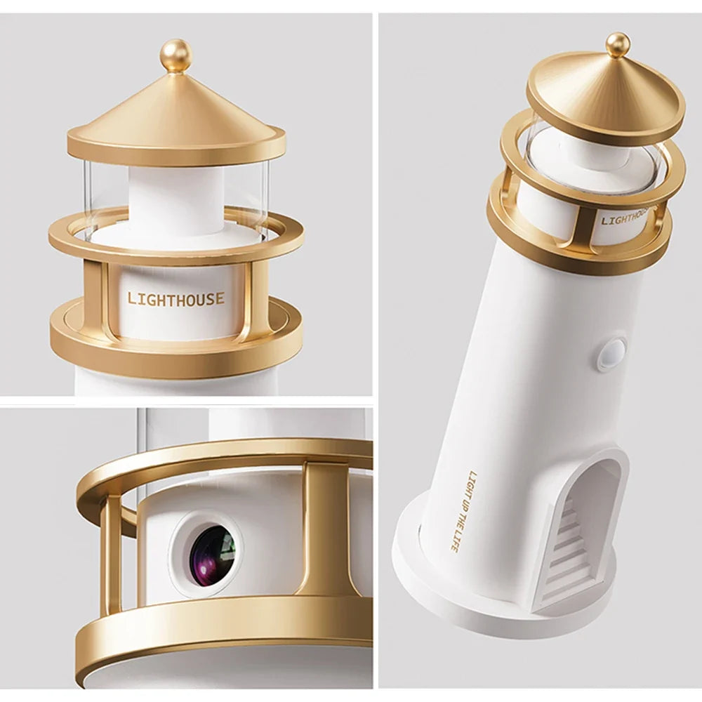 Lighthouse Projector Lamp with Bluetooth Speaker