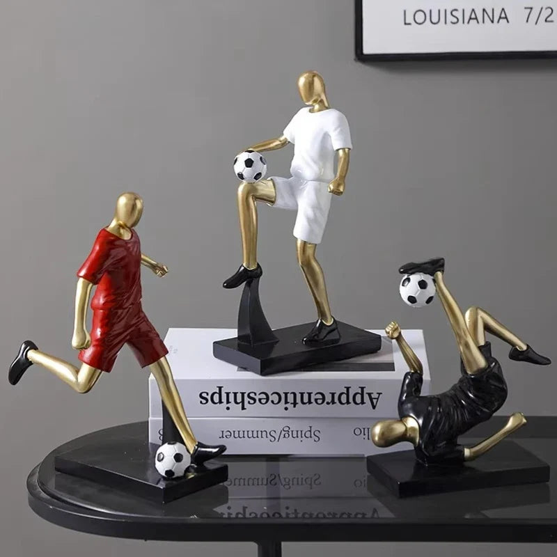Creative Football & Basketball Player Resin Statue Ornament for Home & Office Decor