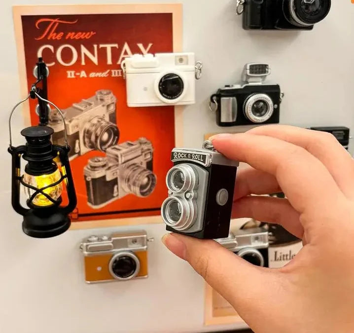 Miniature Camera & Lamp Light-Up Fridge Magnets