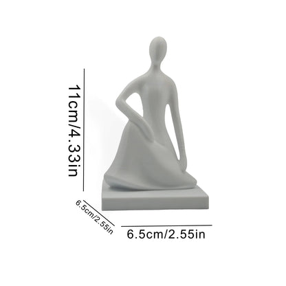 Simple Zen Yoga Figure Ornaments for Meditation Spaces