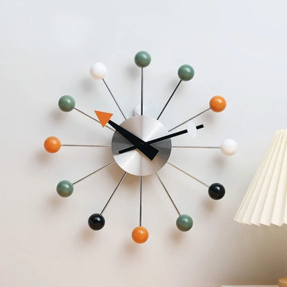 Modern Silent Pop Colour Ball Wall Clock