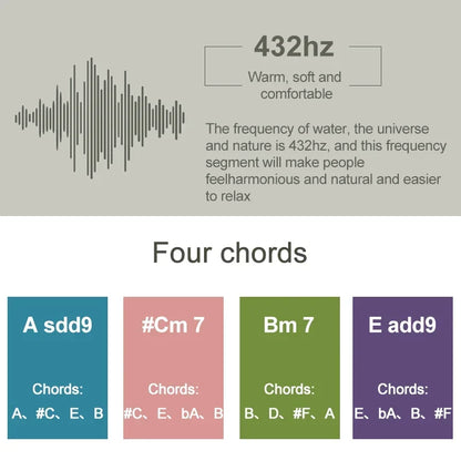 432Hz Musical Chord Wooden Doorbell Chime