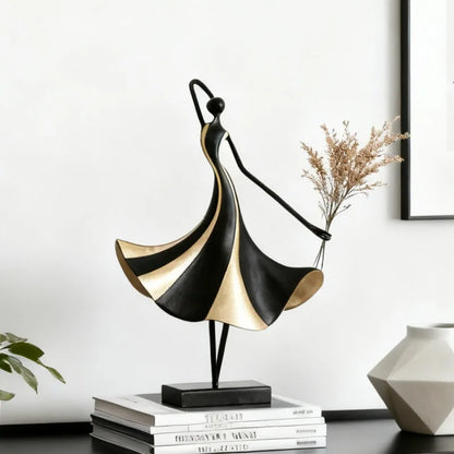 Elegant Iron Art Female Figure Sculpture