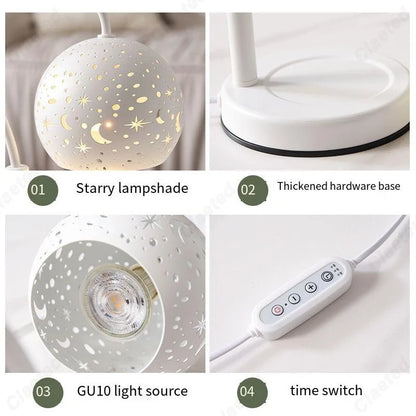 Celestial Starry Night Candle Warmer Lamp