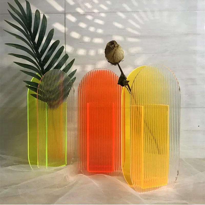 Colorful Modern Acrylic Flower Vase