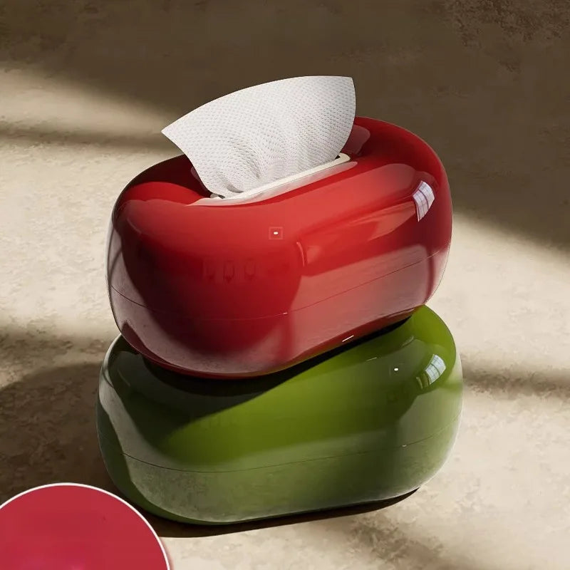 Creative Oval Porcelain Pull-Out Tissue Box for Home Decor