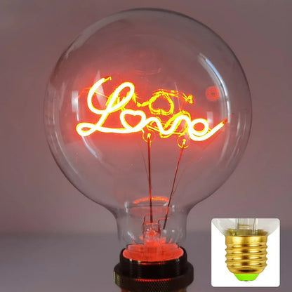 LOVE Neon Letter Edison Bulb
