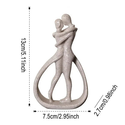 Golden Couple Embrace Statue