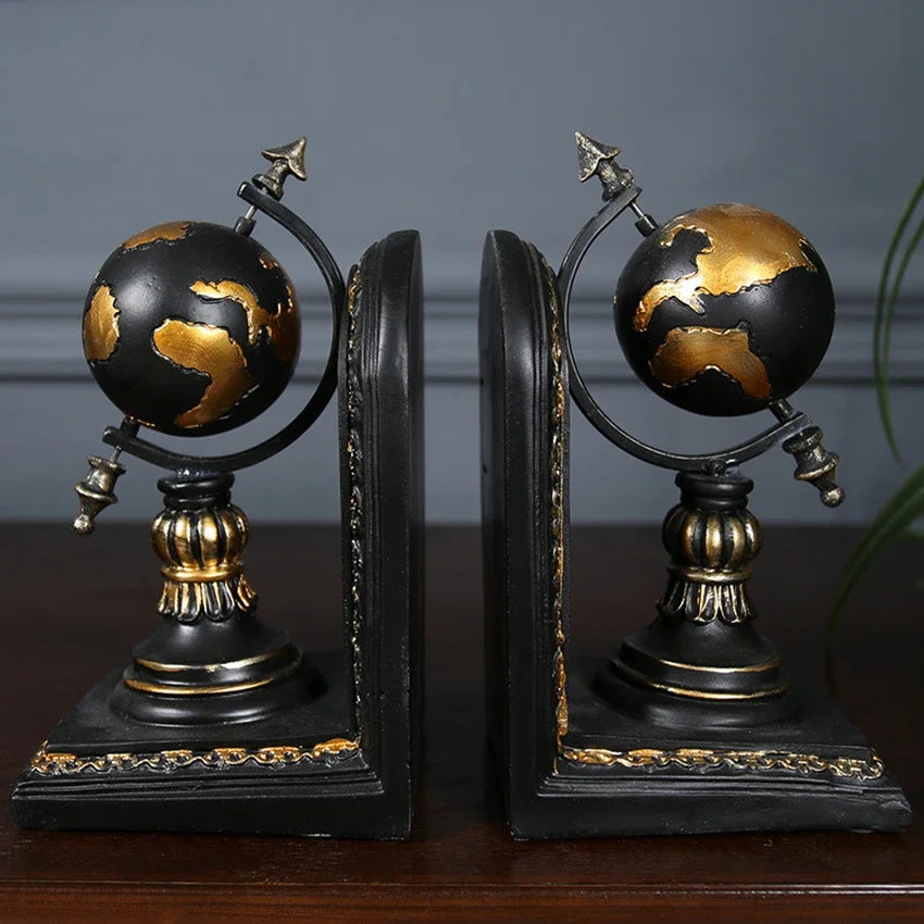 Resin Desktop Bookends - Elegant Office & Home Organizer