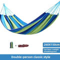 Canvas Hammock | Striped Double Swing Bed – Indoor & Outdoor Camping Hammock