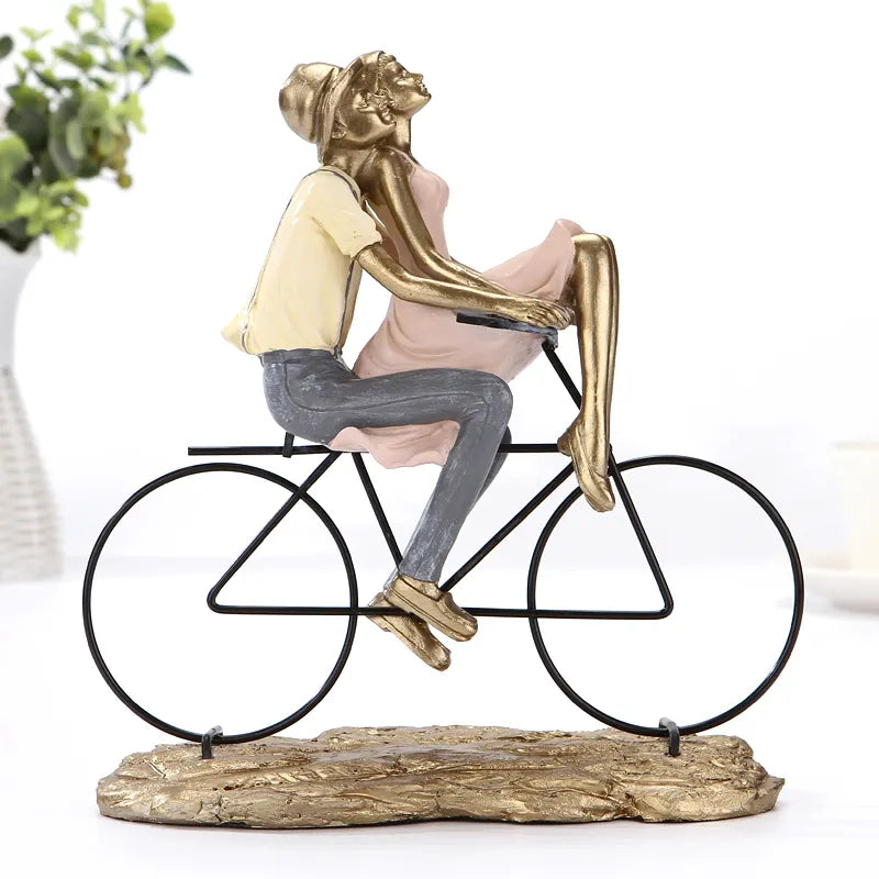 Our Journey Romantic Couple on Bicycle Sculpture