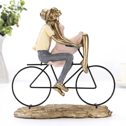 Our Journey Romantic Couple on Bicycle Sculpture