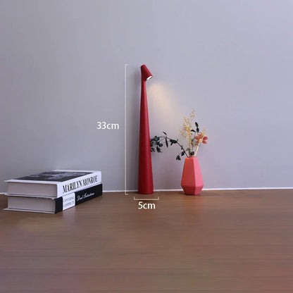 Rechargeable LED Table Lamp - USB Charging Touch Dimmable Minimalist Lamp for Bedside, Desk, Living Room Accent Lighting