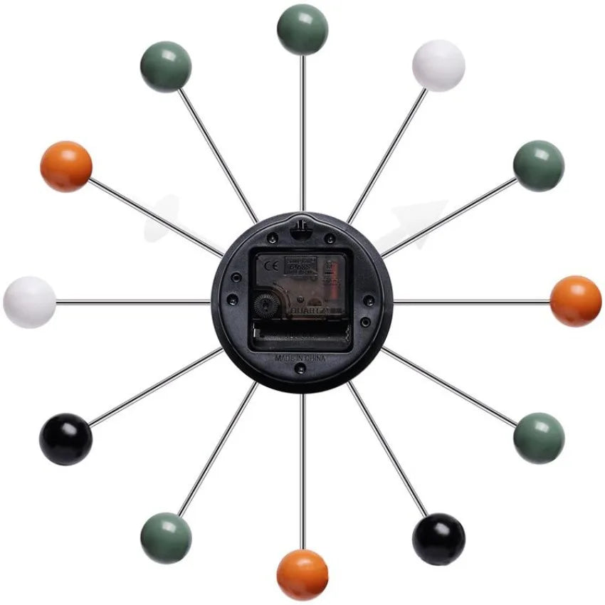 Modern Silent Pop Colour Ball Wall Clock