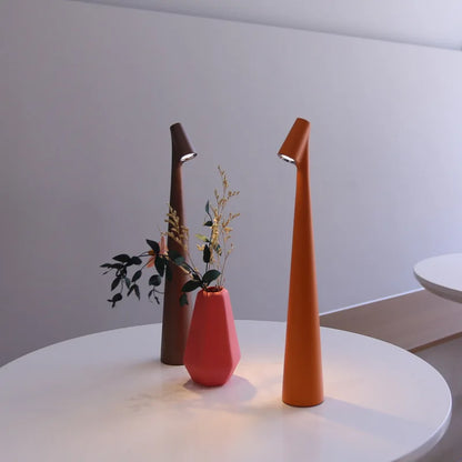 Rechargeable LED Table Lamp - USB Charging Touch Dimmable Minimalist Lamp for Bedside, Desk, Living Room Accent Lighting