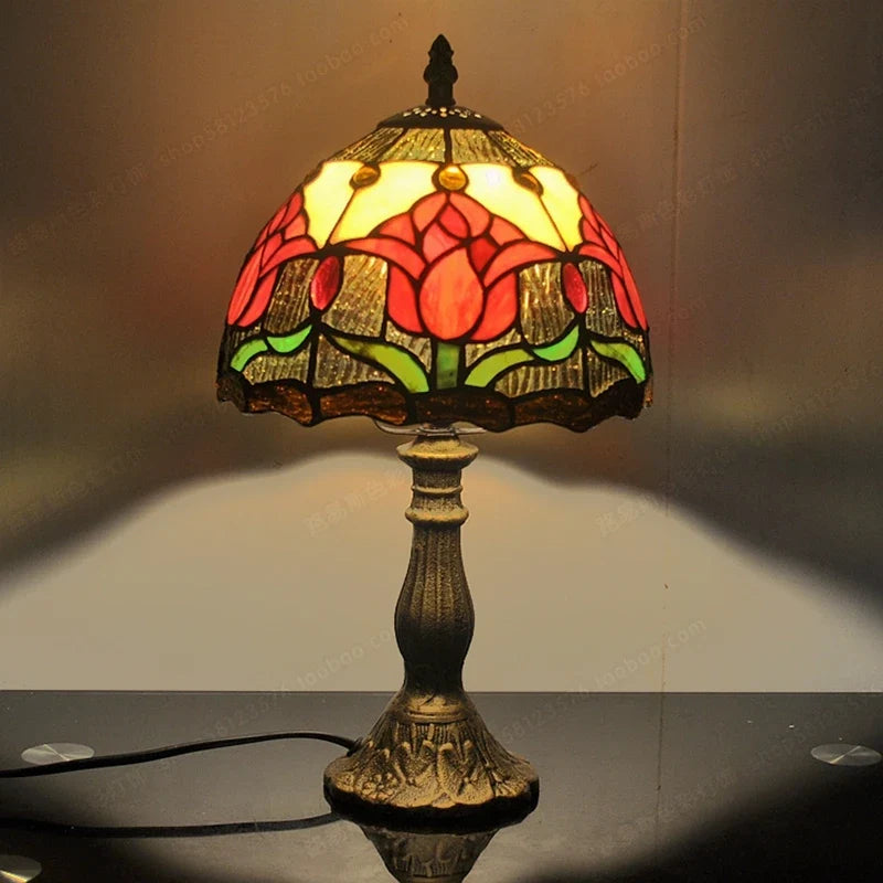Tulip Stained Glass Table Lamp