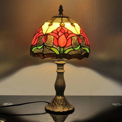 Tulip Stained Glass Table Lamp