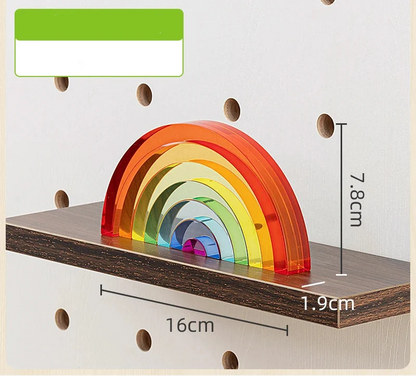 Patchwork Rainbow Acrylic Stacking Sculpture