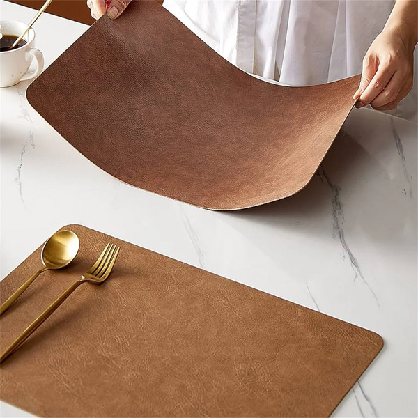 DuoMat double-sided faux leather placemats