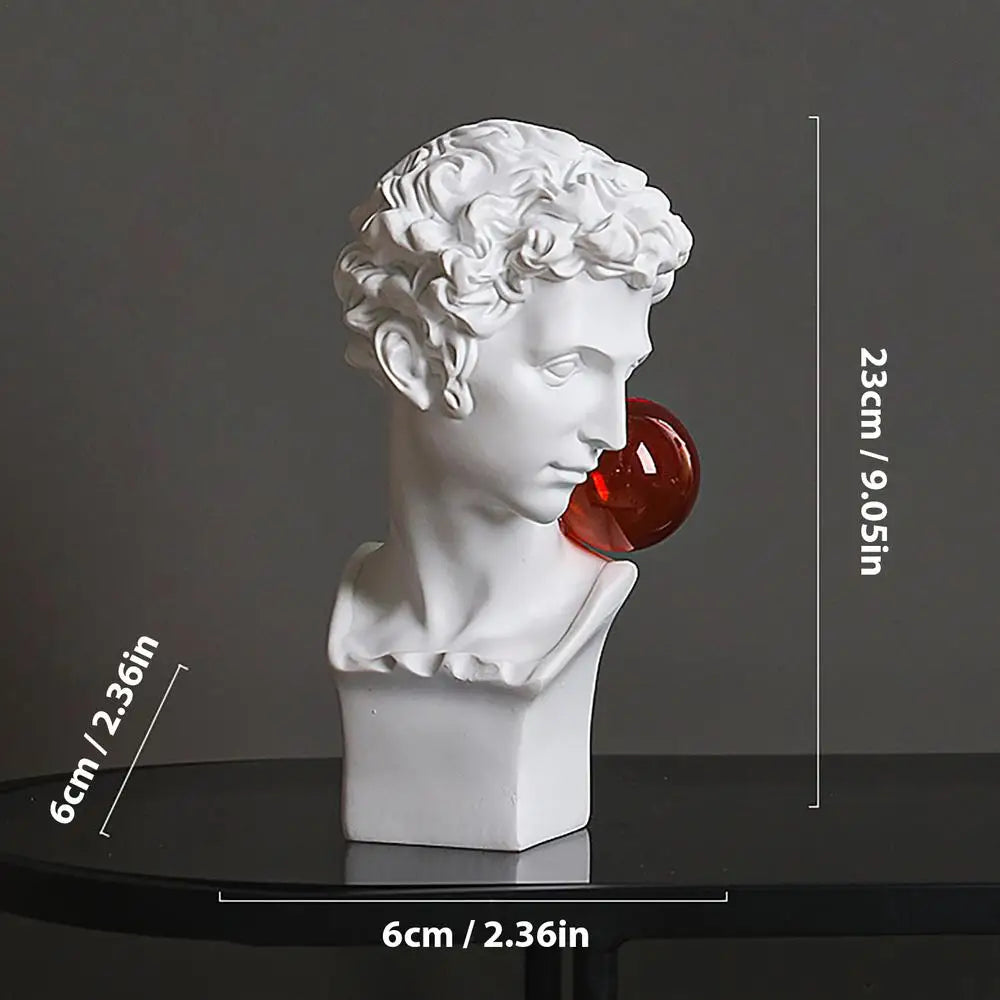 Pop Classic David Bust with Bubblegum Statue