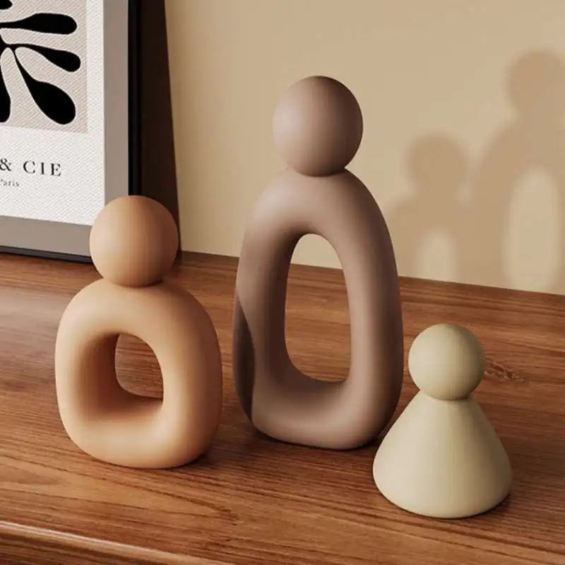 Modern Abstract Family Sculpture Set