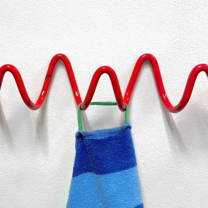 Creative Wave Iron Wall-Mounted Coat Rack | Minimalist Multi-Hook Clothes Organizer