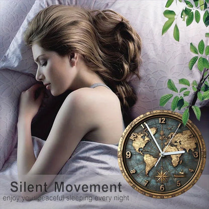Sailboat Theme Vintage Round Wooden Wall Clock