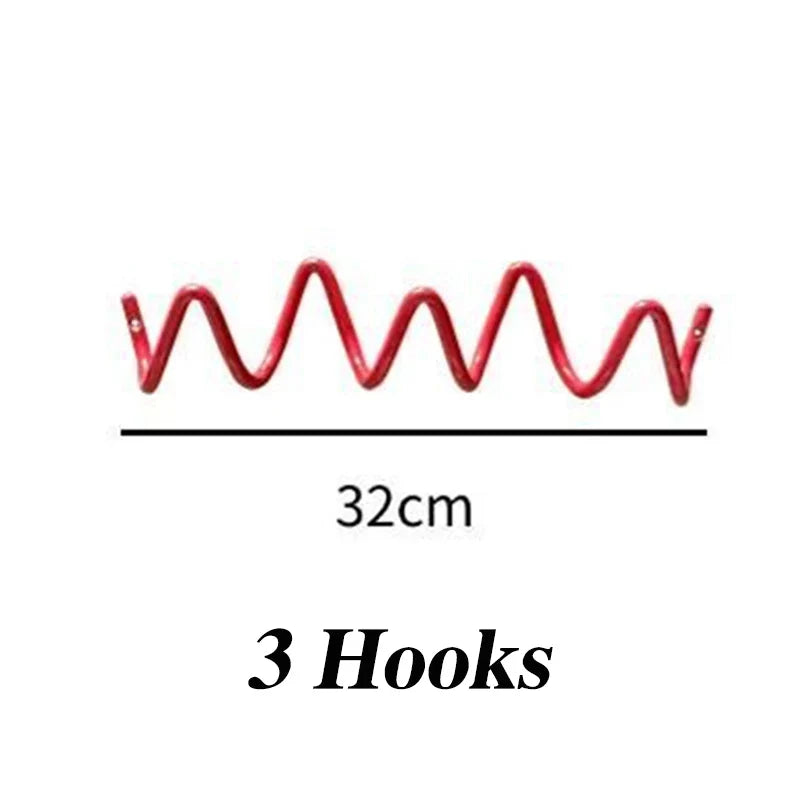 Creative Wave Iron Wall-Mounted Coat Rack | Minimalist Multi-Hook Clothes Organizer
