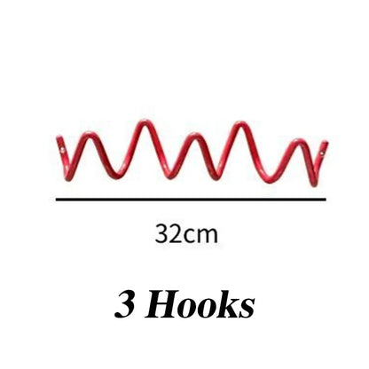 Creative Wave Iron Wall-Mounted Coat Rack | Minimalist Multi-Hook Clothes Organizer