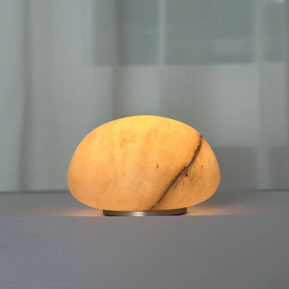 Natural Marble Wireless Charging Round Decorative Table Lamp