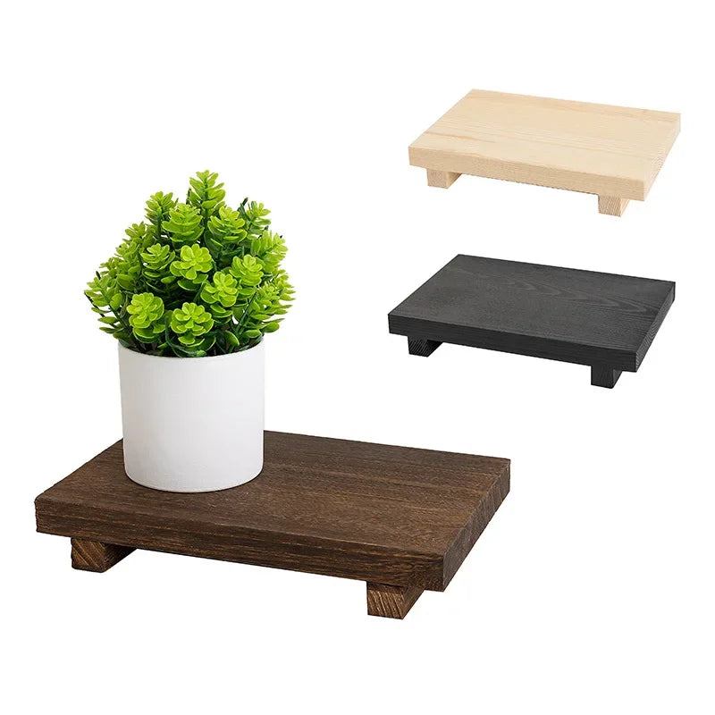 Rustic Wooden Pedestal Stand for Bathroom & Kitchen