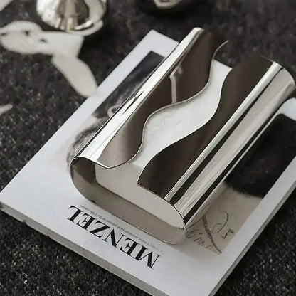 Nordic Stainless Steel Mirror Napkin Holder Desktop
