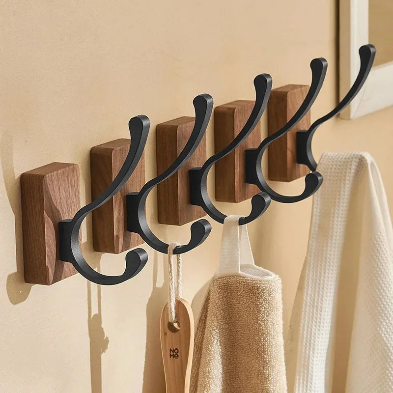 Modern Walnut Wood Wall Hook