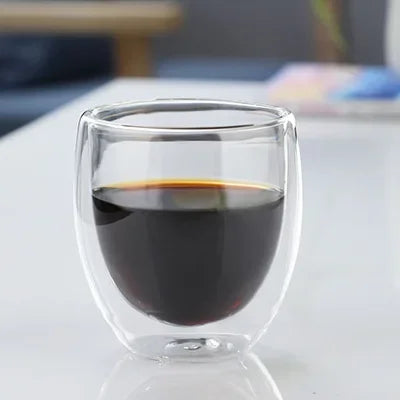 Double Wall Insulated Glass Cup