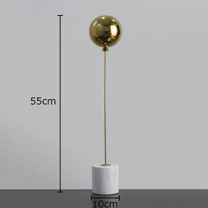 Minimalist Balloon Sculpture with Marble Base