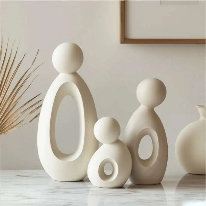 Modern Abstract Family Sculpture Set