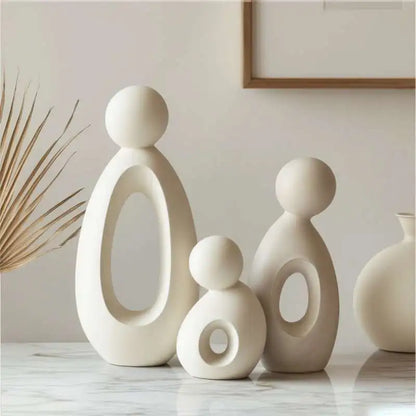 Modern Abstract Family Sculpture Set