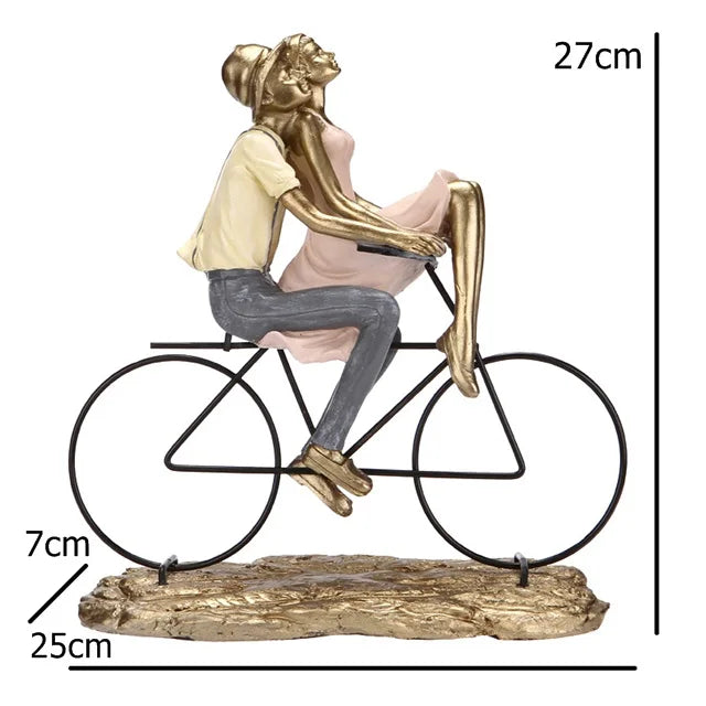 Our Journey Romantic Couple on Bicycle Sculpture