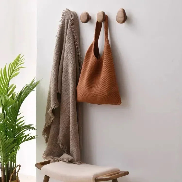 Solid Wood Wall Hooks & Cabinet Handles