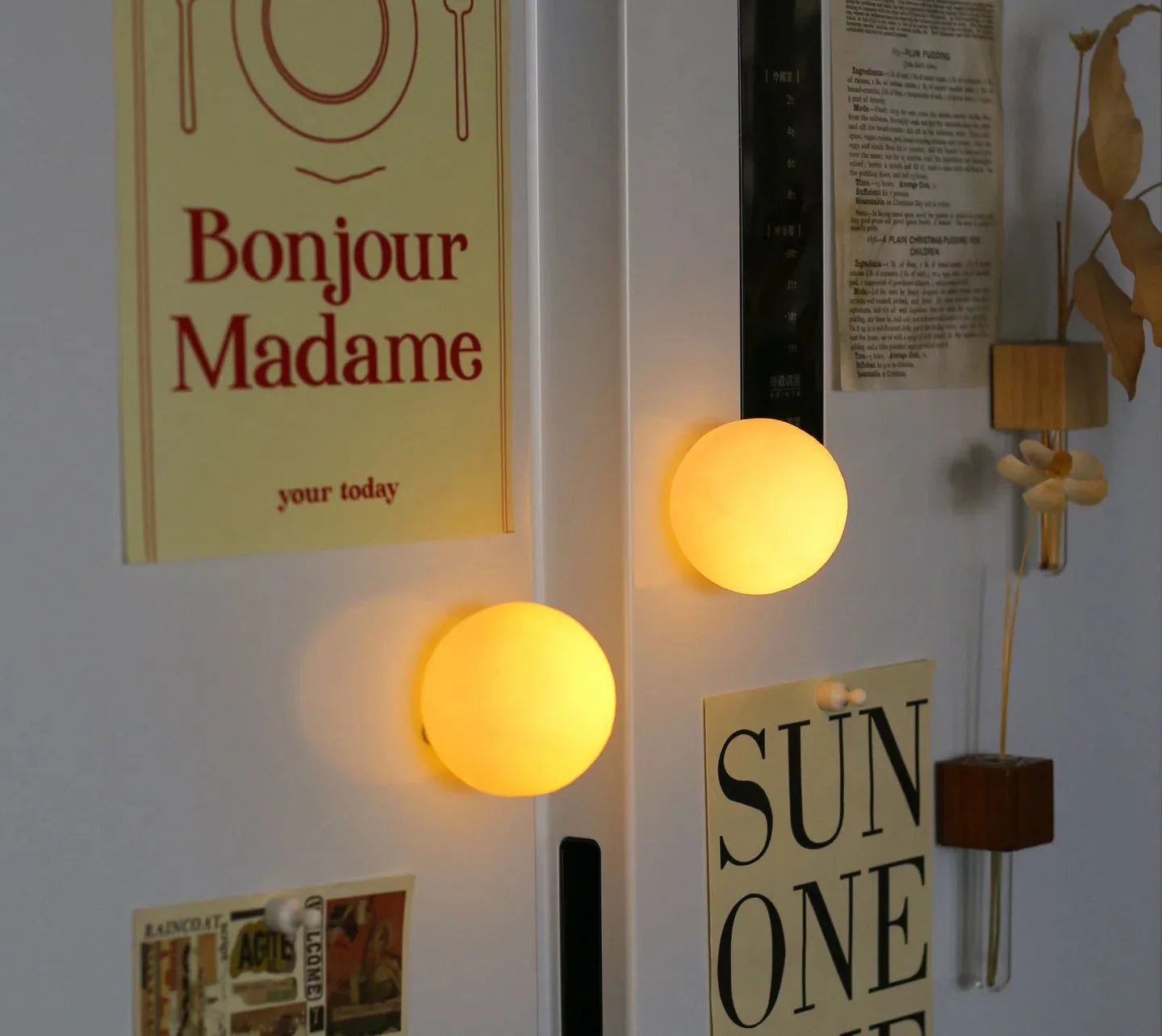 Moon Night Light Fridge Magnets