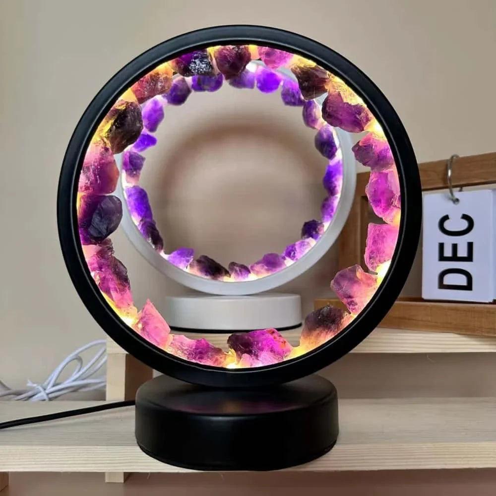 Amethyst Crystal Ring Lamp