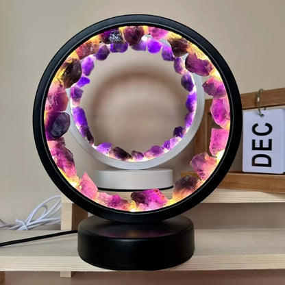 Amethyst Crystal Ring Lamp