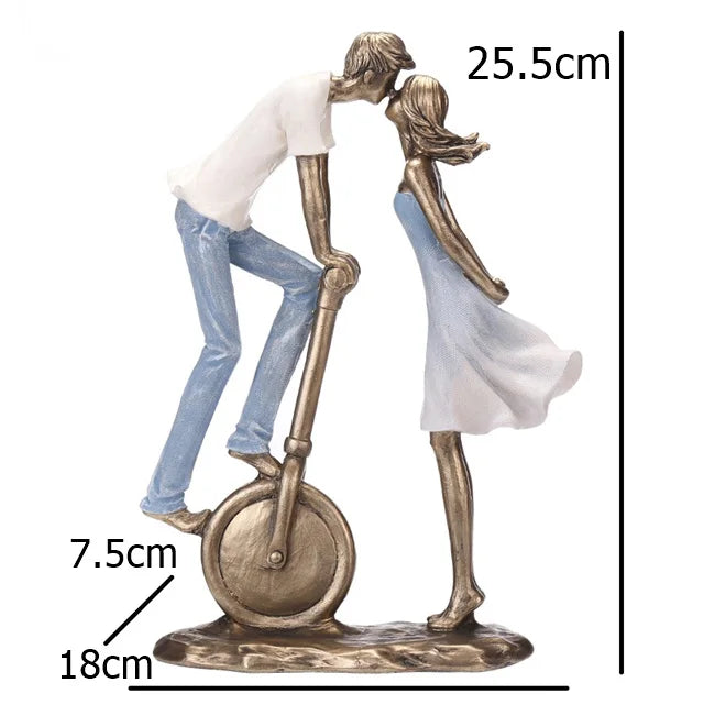 Romantic Couple Kissing Sculpture