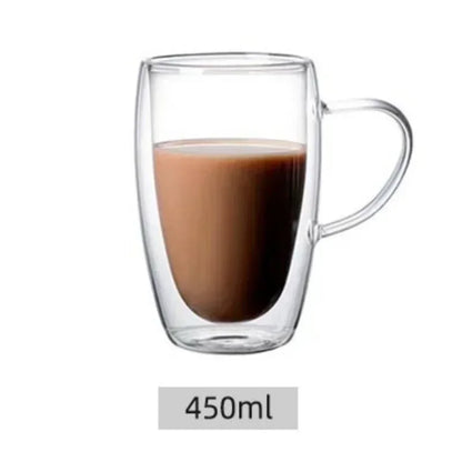 Double Wall Insulated Glass Cup