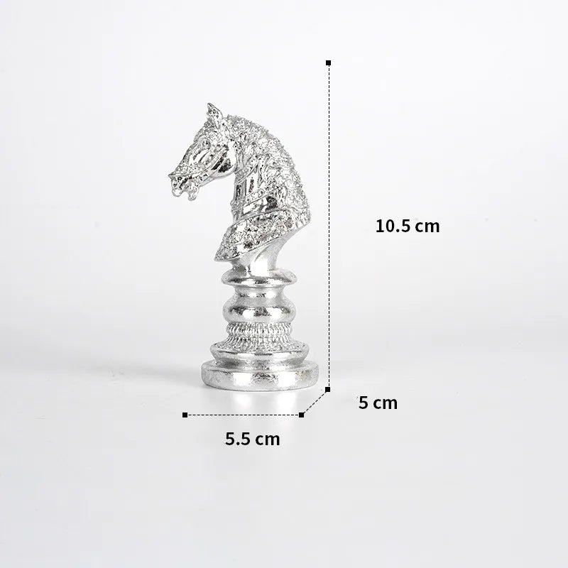 Elegant Resin Chess Piece Sculptures
