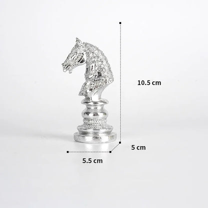 Elegant Resin Chess Piece Sculptures