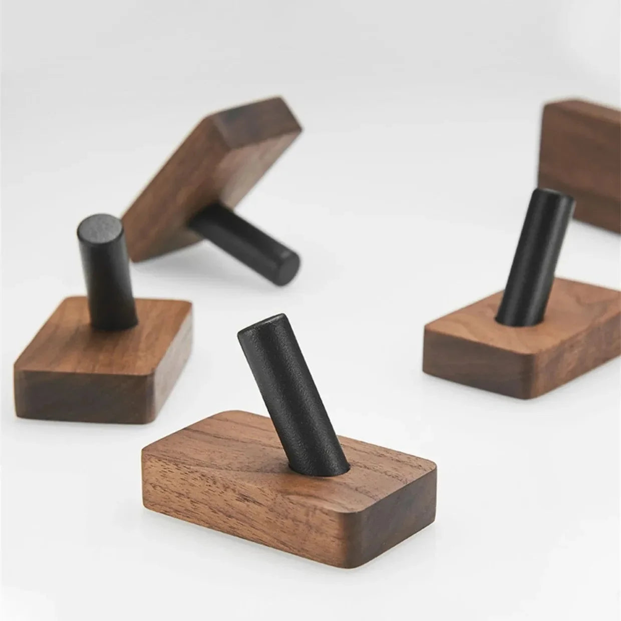 Modern Walnut Wood Wall Hook
