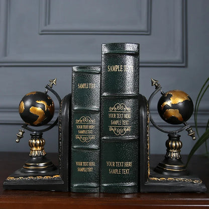 Resin Desktop Bookends - Elegant Office & Home Organizer