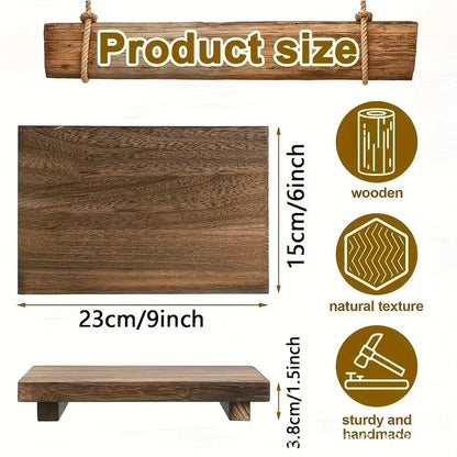 Rustic Wooden Pedestal Stand for Bathroom & Kitchen